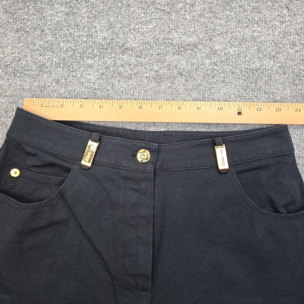 St JOHN SPORT By Marie Gray Pants Women's 4 Black Straight Leg Cotton Stretch - Picture 9 of 14